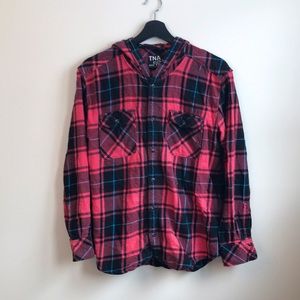 TNA Boyfriend Fit Hooded Flannel